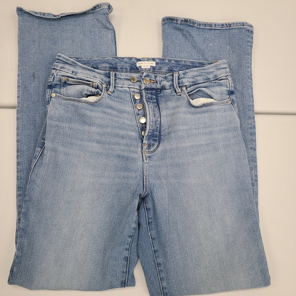 Good American Good Classic Boot  Jeans Light Blue